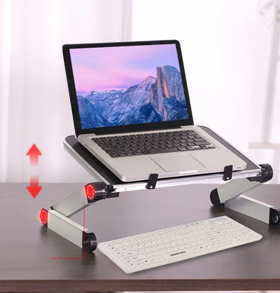 Adjustable Laptop Stand - Ergonomic Aluminum Desk Riser for 11-17" Laptops