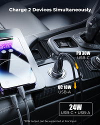 VOLTME 30W PD USB C Car Charger Fast Charging Type C Car Charger super charge cars USB Charger For iPhone 15 14 13 Pro Max
